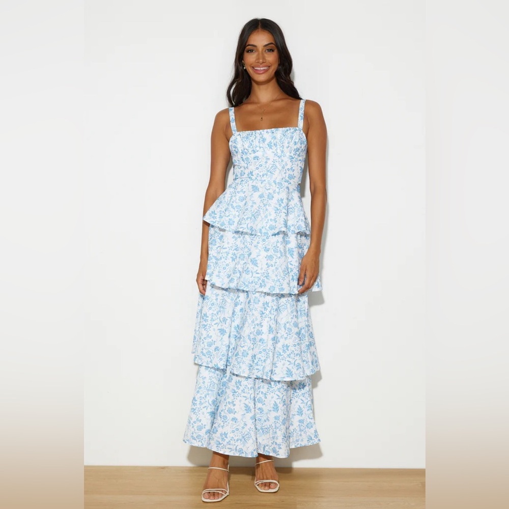 FULL OF FUN MAXI DRESS BLUE